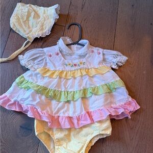 Charming Vintage Multi-piece Baby Playsuit Set